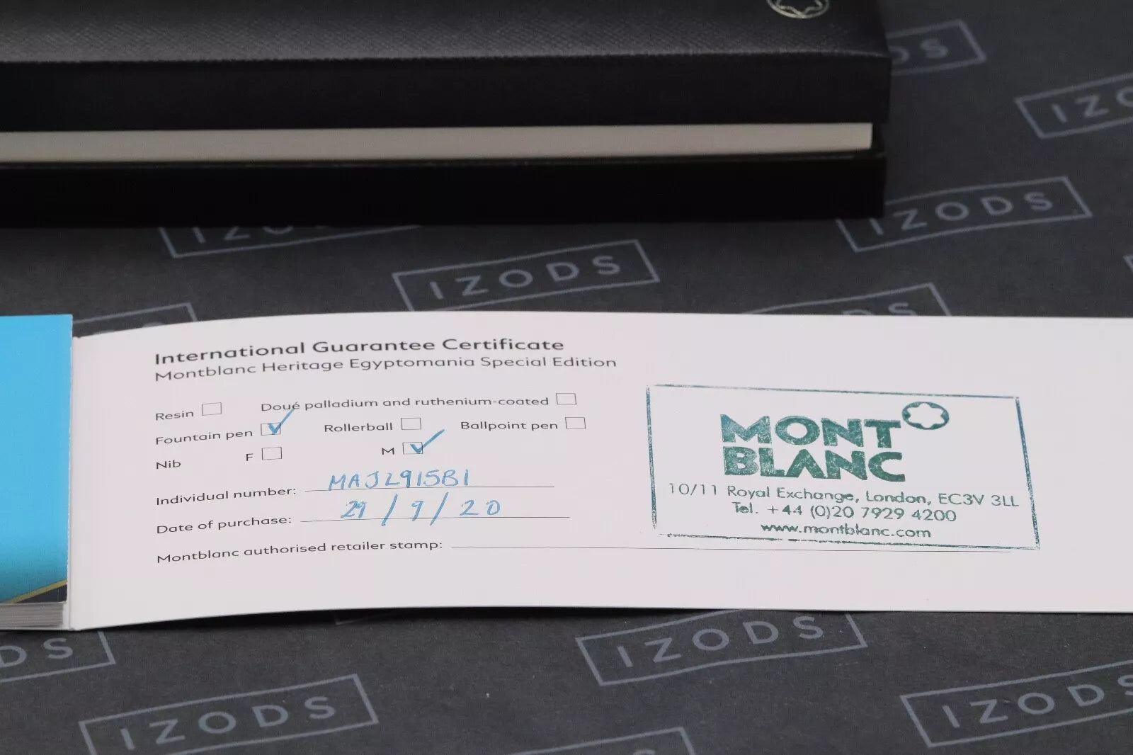 Montblanc Heritage Egyptomania Special Edition Black Fountain Pen image 8