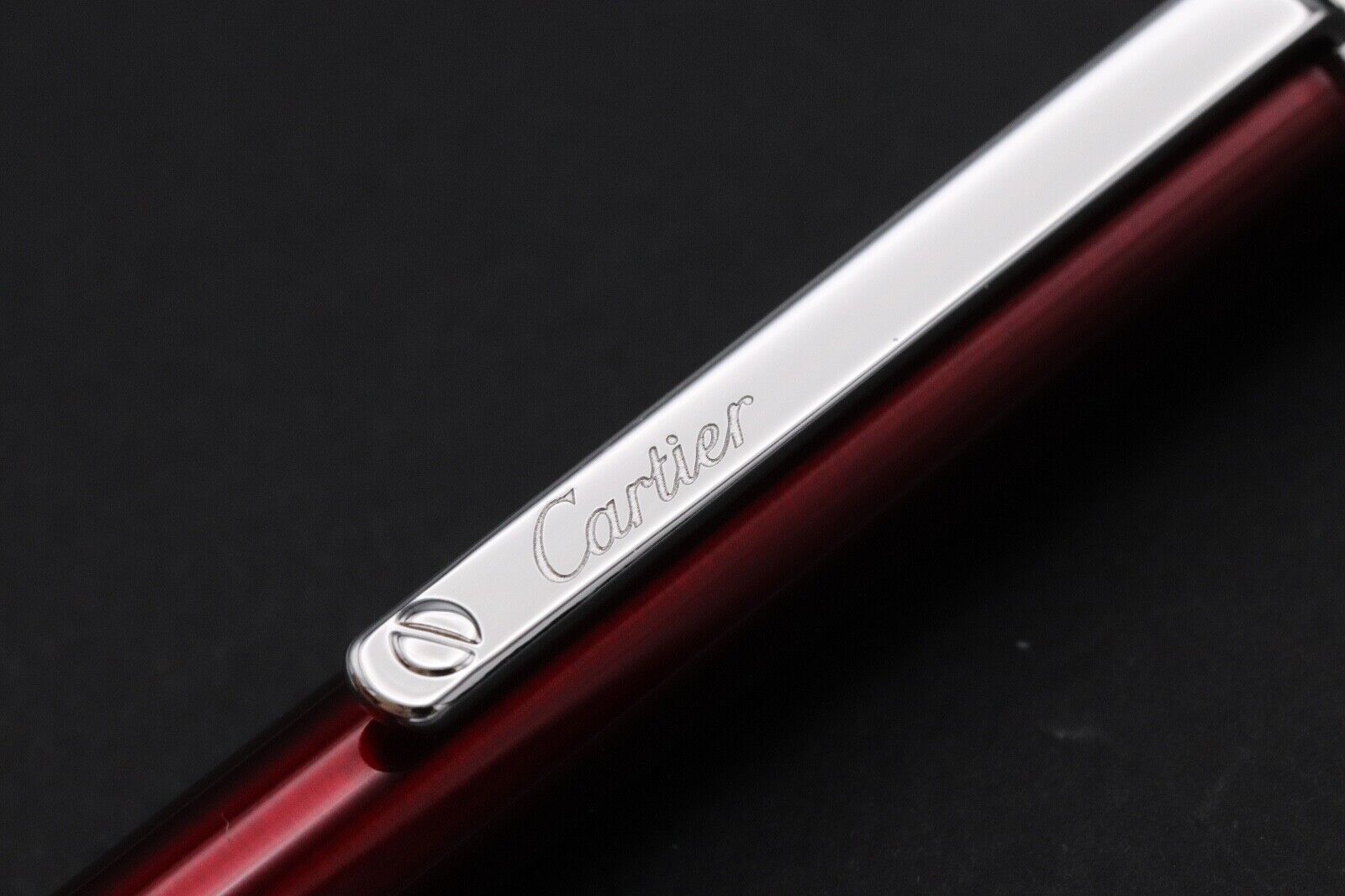 Cartier Santos de Cartier Burgundy Ballpoint Pen image 2