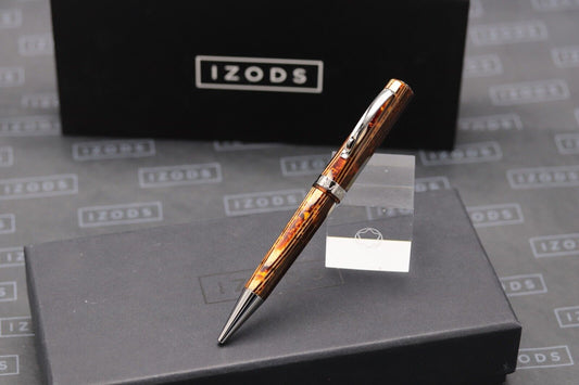 Omas Milord Arco Bronze Celluloid Ruthenium Trim Ballpoint Pen image 0