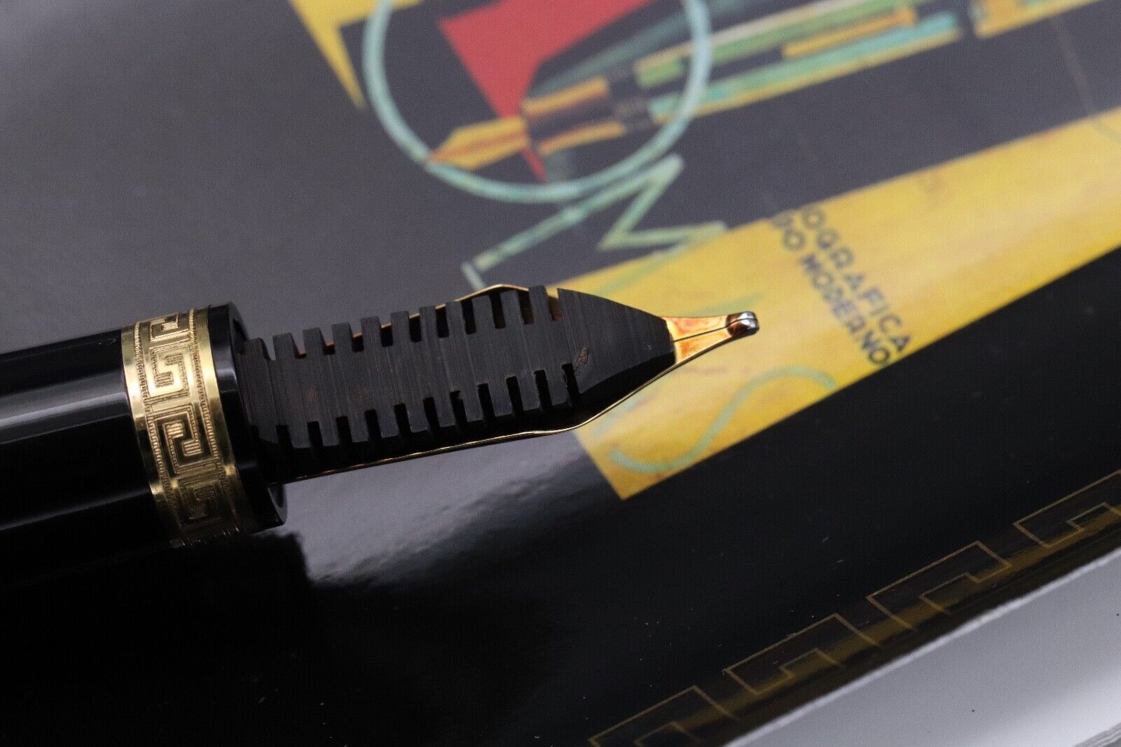 Omas Ogiva Sterling Silver Black Fountain Pen image 4