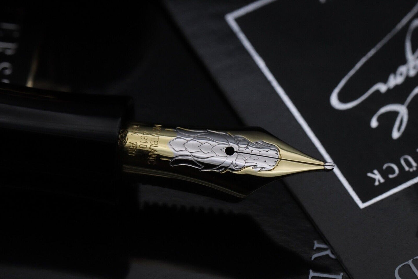 Montblanc Writers Edition Imperial Dragon Solid Gold 888 Fountain Pen - UNUSED image 2