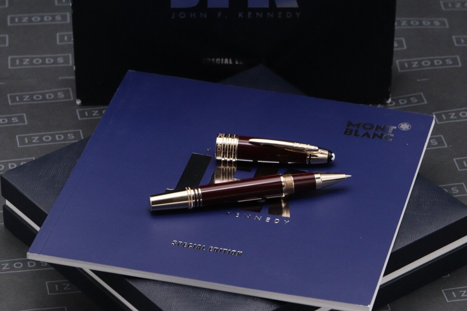 Montblanc Great Characters John F. Kennedy JFK Burgundy Rollerball Pen image 0