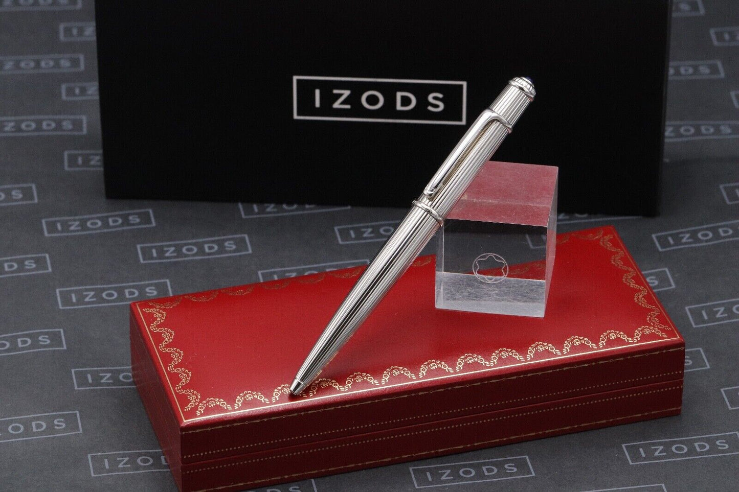 Cartier Diabolo Platinum-Plated Godron Ballpoint Pen image 0