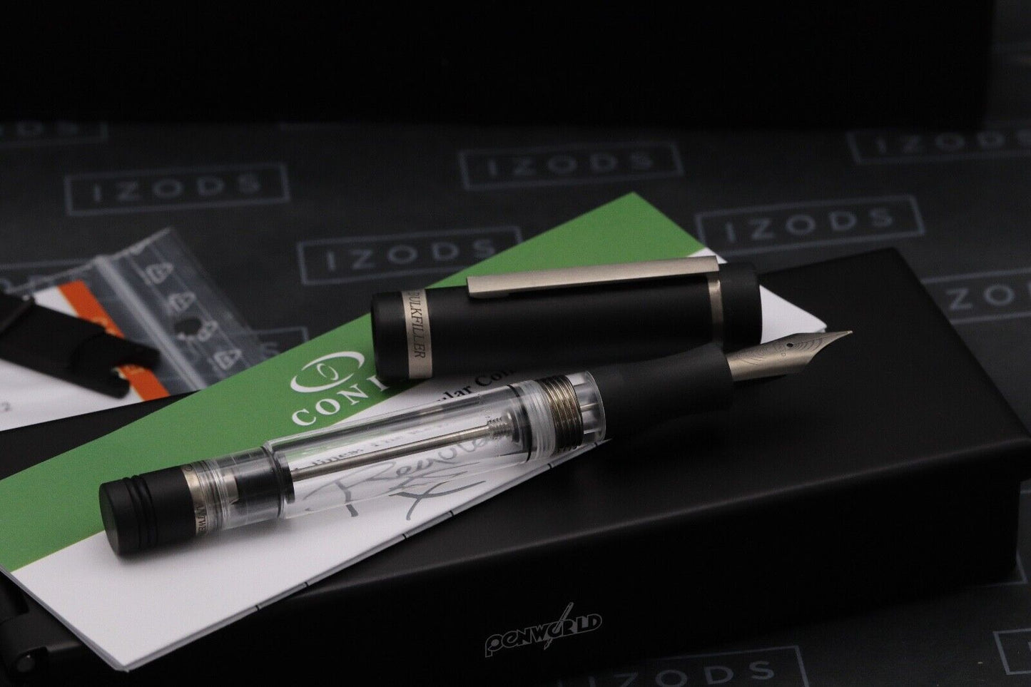 Conid Bulkfiller Regular Demonstrator Titanium Fountain Pen - #6 Ti Fine Nib image 1