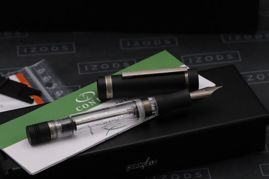 Conid Bulkfiller Regular Demonstrator Titanium Fountain Pen - #6 Ti Fine Nib image 1