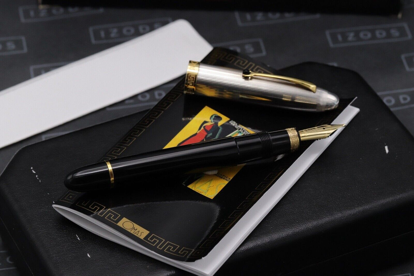 Omas Ogiva Sterling Silver Black Fountain Pen image 1