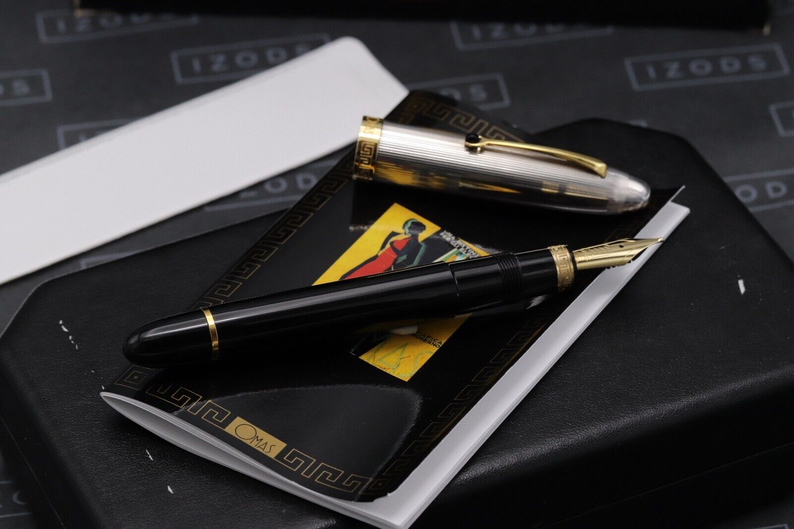 Omas Ogiva Sterling Silver Black Fountain Pen image 1