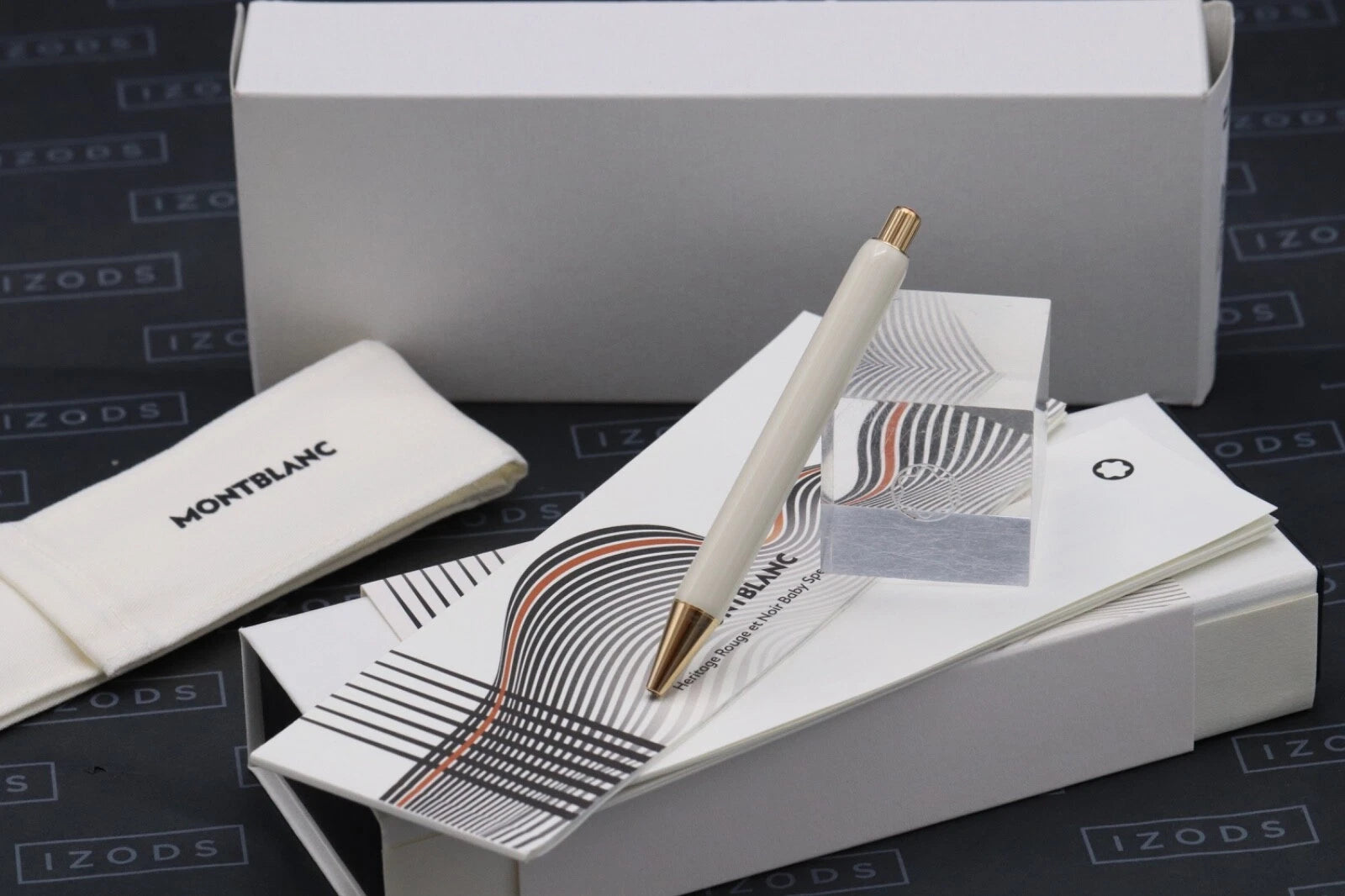 Montblanc Heritage Rouge et Noir Baby Ivory-Resin Ballpoint Pen image 0