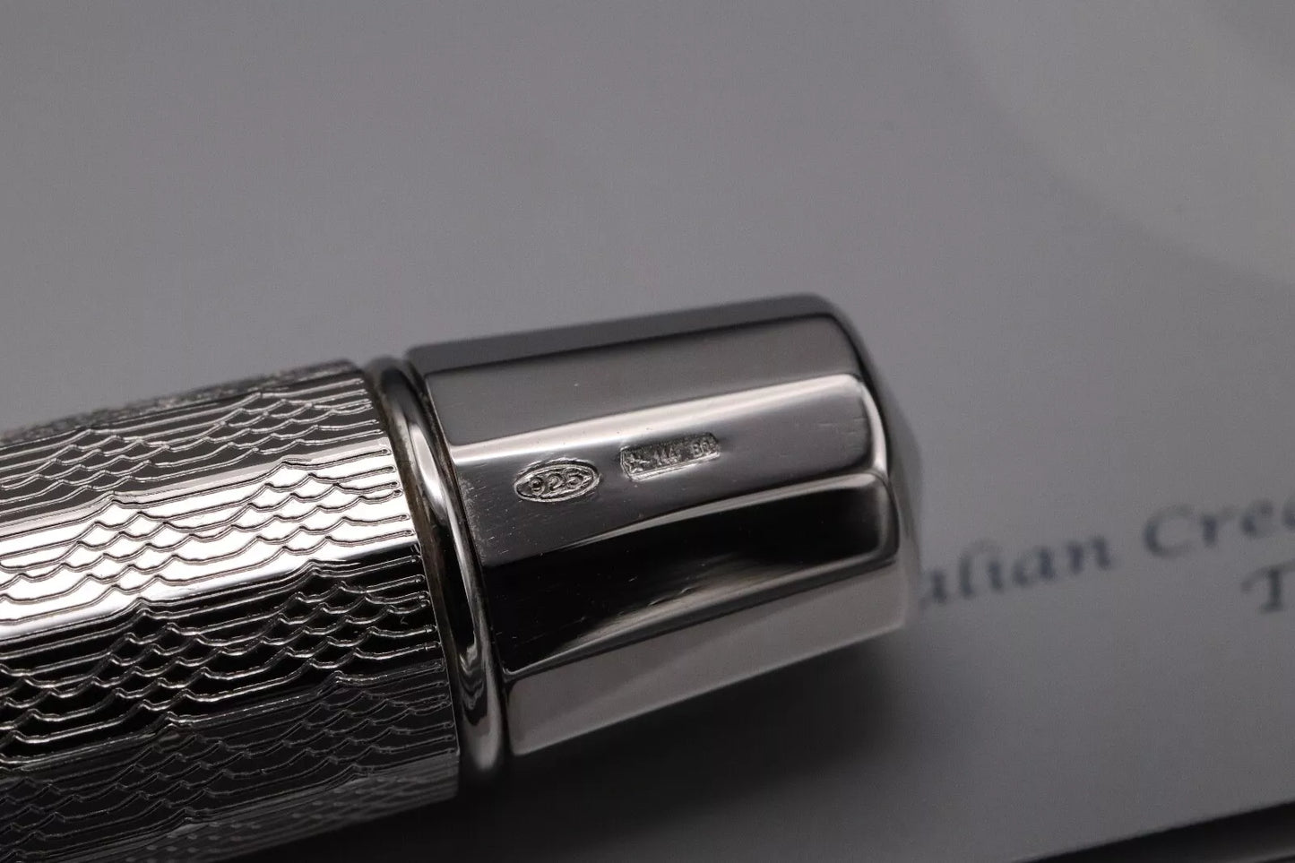 Omas Paragon Silver Guilloche LE35 Fountain Pen - Fine 'Extra Flessible' Nib image 7