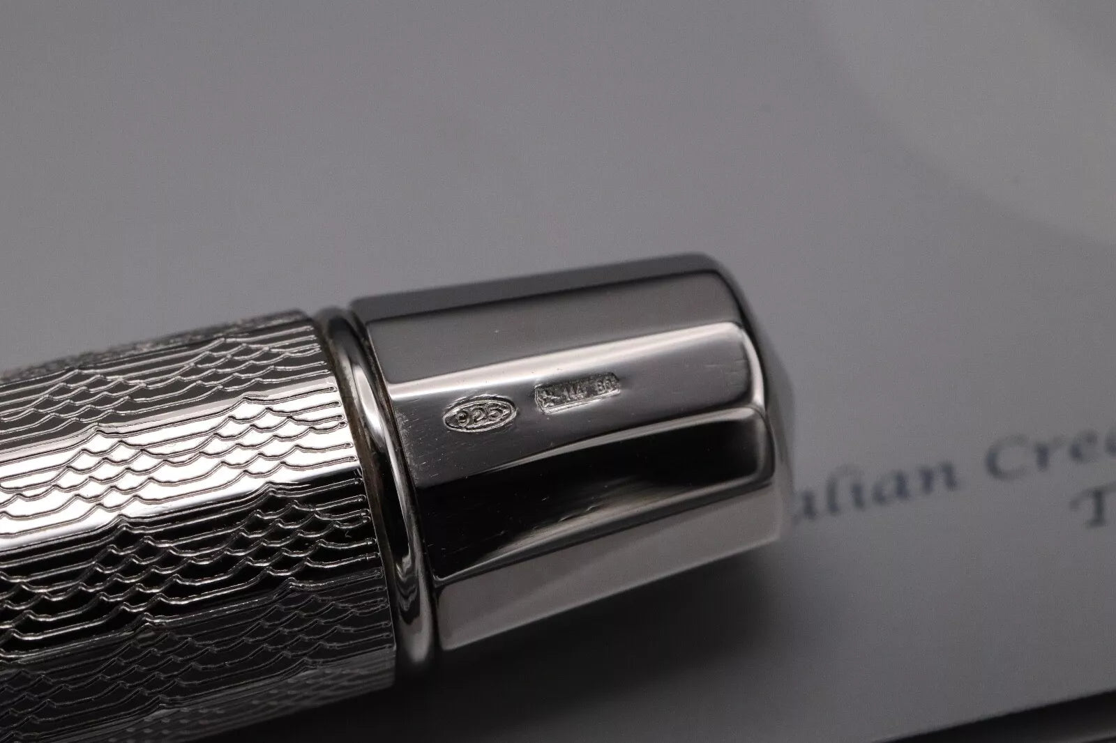 Omas Paragon Silver Guilloche LE35 Fountain Pen - Fine 'Extra Flessible' Nib image 7