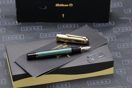 Pelikan Souveran M650 Vermeil Green Black Fountain Pen - OB Nib image 0