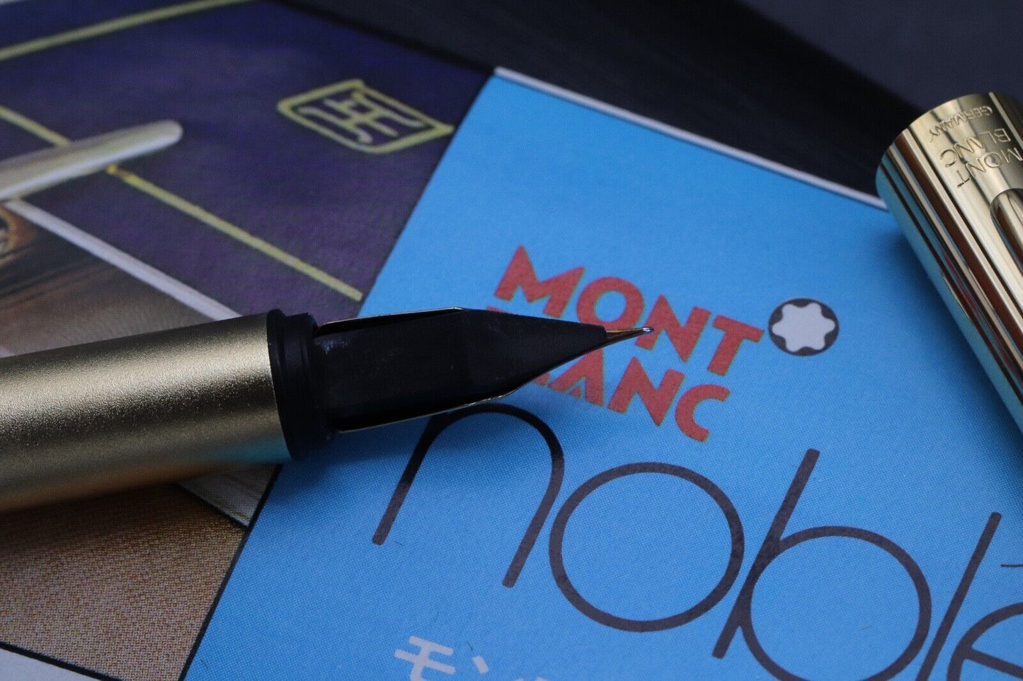 Montblanc Noblesse 1st Generation Gold-Plated Fountain Pen - 14K EF Nib image 3