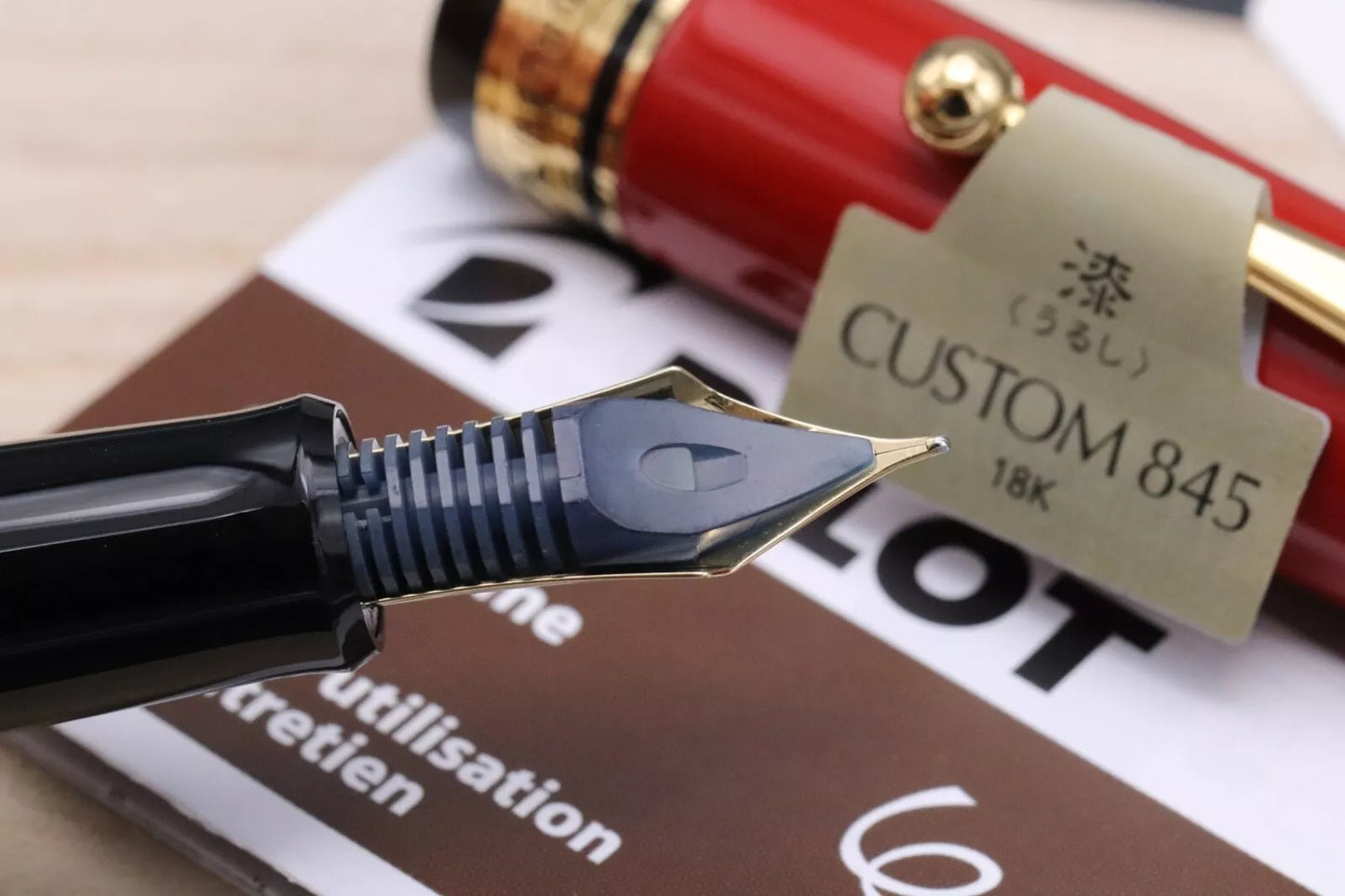 Pilot Custom 845 Urushi Vermillion Fountain Pen - UNUSED image 5