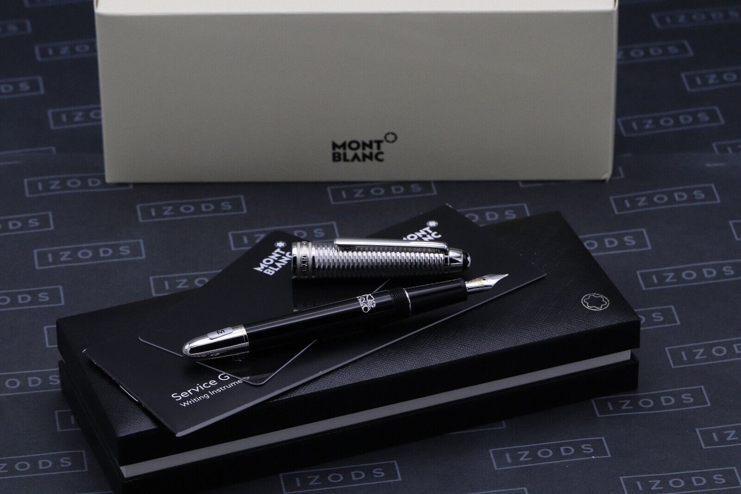 Montblanc Meisterstuck Classsique Geometry Platinum-Coated Fountain Pen - UNUSED image 0