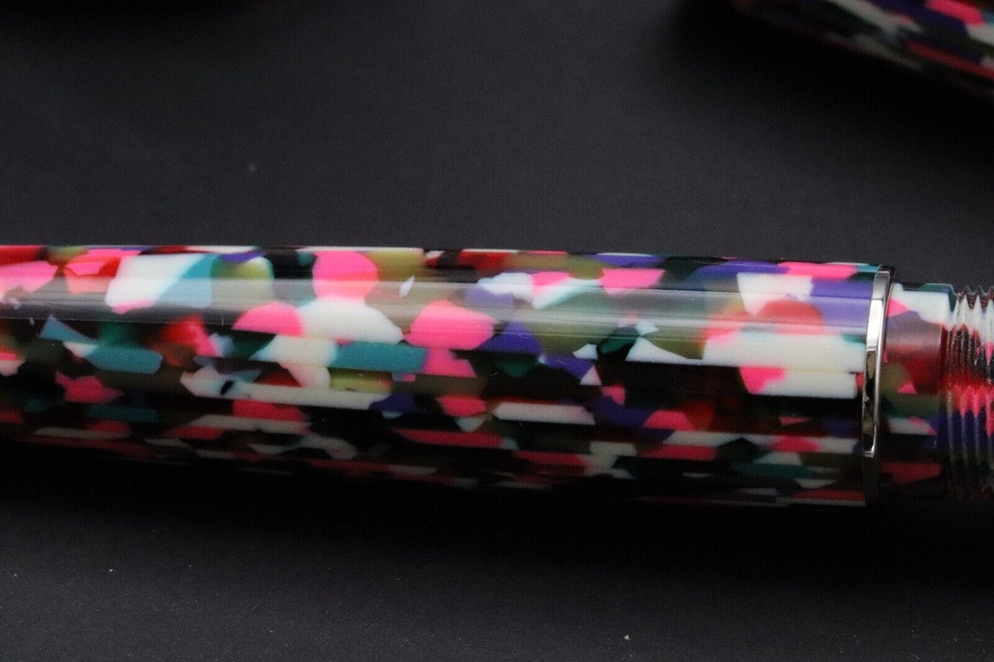 Leonardo MZ Grande Confetti Celluloid Fountain Pen - Broad #8 La Fenice Nib image 3
