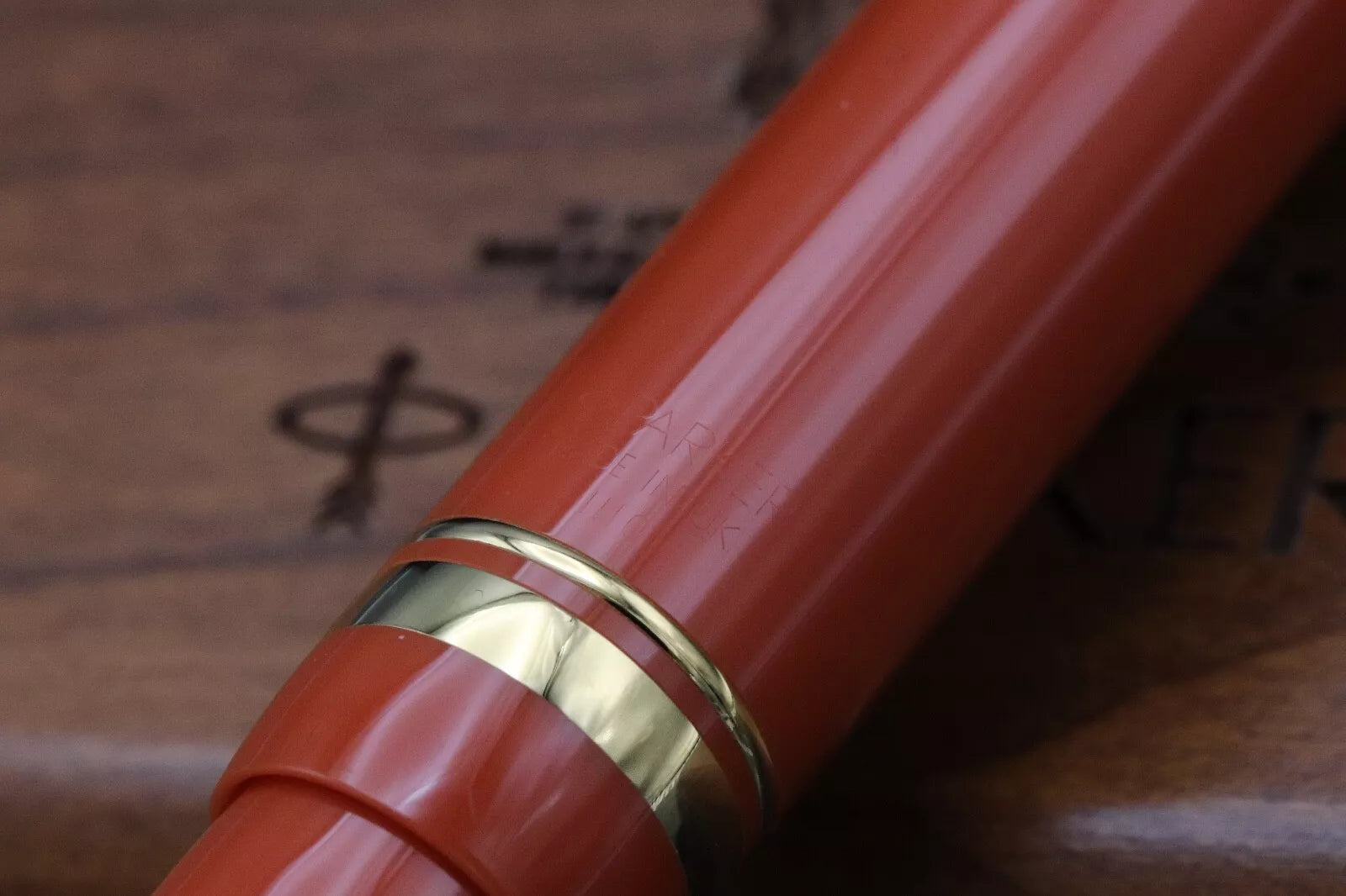 Parker Duofold Centennial Orange Fountain Pen and Mechanical Pencil - UNUSED image 5