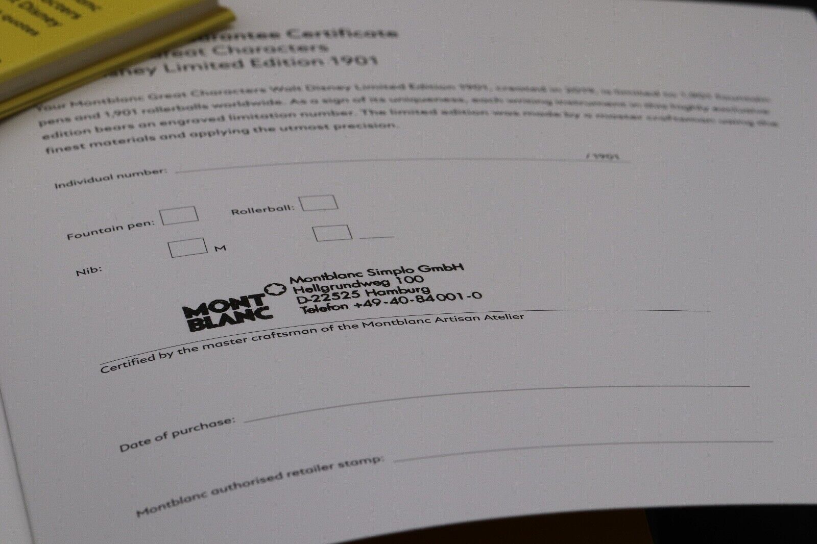 Montblanc Great Characters Walt Disney LE1901 Fountain Pen - UNUSED image 8