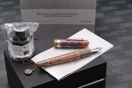 Leonardo Momento Zero Grande Sombrero 1/1 Ebonite Fountain Pen - #8 Nib image 0
