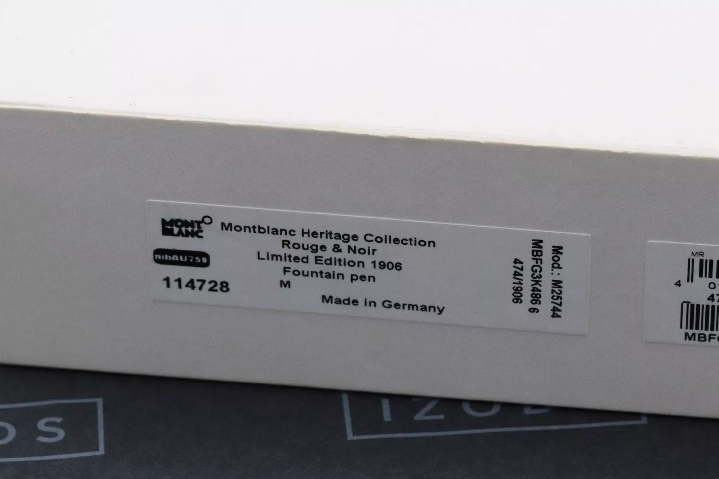 Montblanc Heritage Rouge et Noir Ebonite LE1906 Fountain Pen - UNUSED image 8