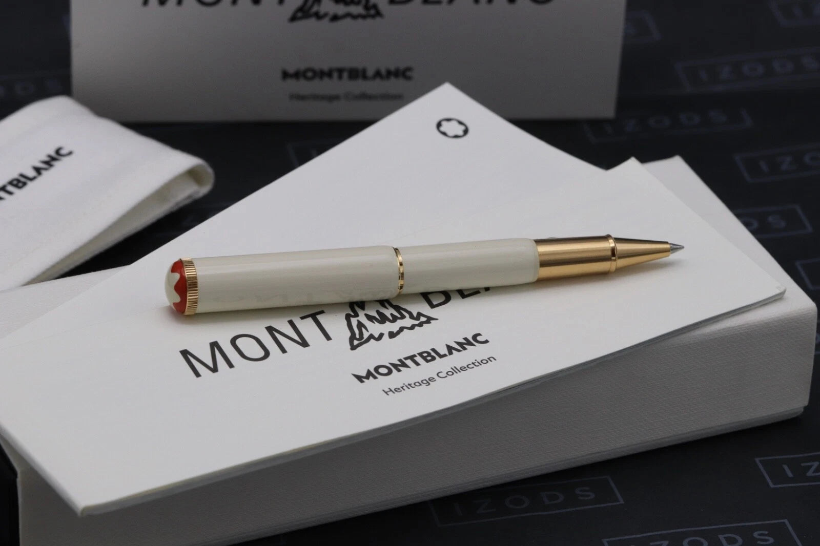 Montblanc Heritage Rouge et Noir Baby Ivory-Resin Rollerball Pen image 3