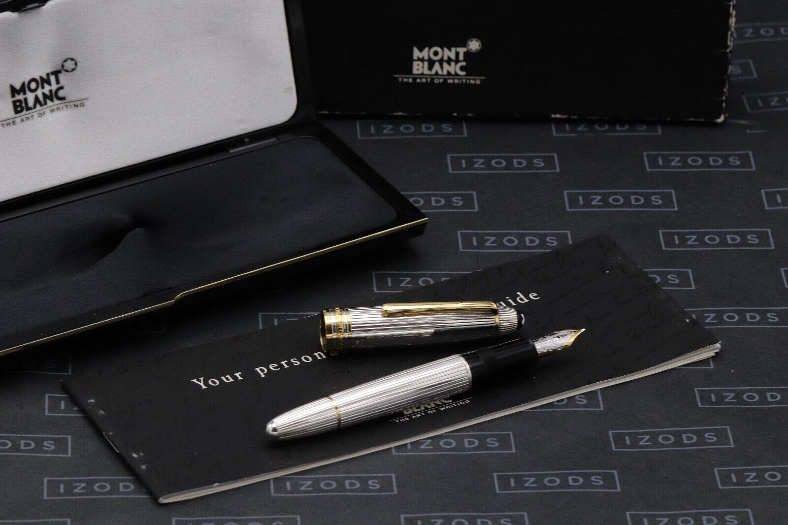 Montblanc Meisterstück 146 LeGrand Sterling Silver Pinstripe Fountain Pen image 0