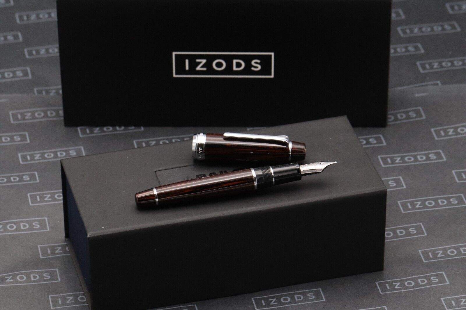 Sailor Pro Gear Red Black Marble Ebonite Fountain Pen - Naginata Togi Nib image 0