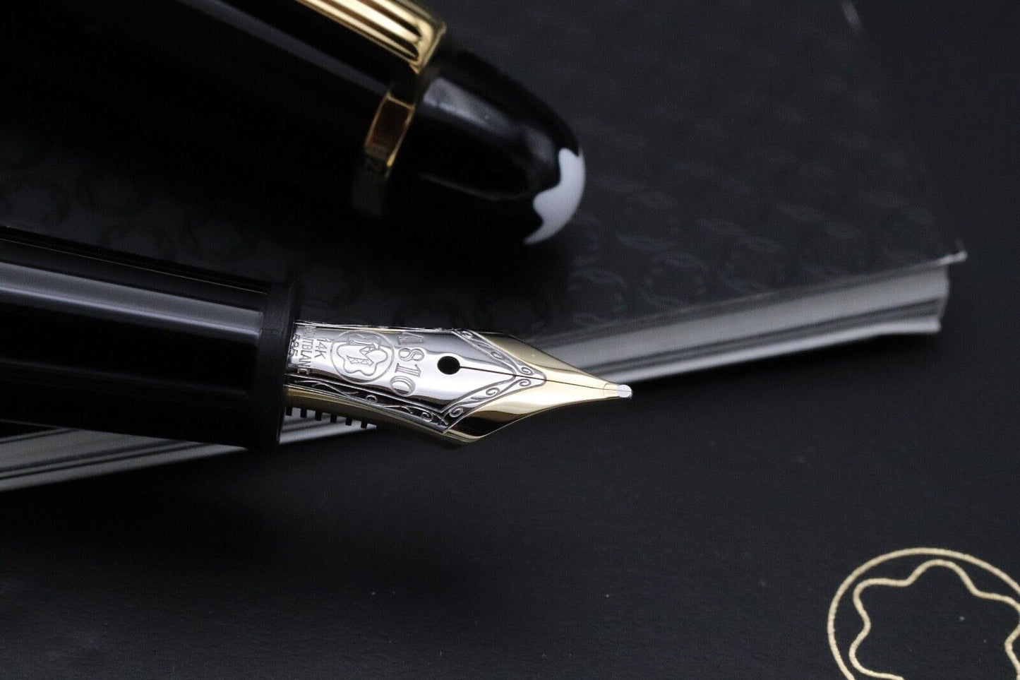 Montblanc Meisterstuck 145 Classique Gold Coated Fountain Pen - NEVER INKED image 2