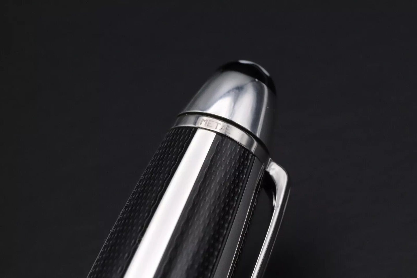 Montblanc Meisterstuck 146 LeGrand Silver Fibre Guilloche Fountain Pen - UNUSED image 7