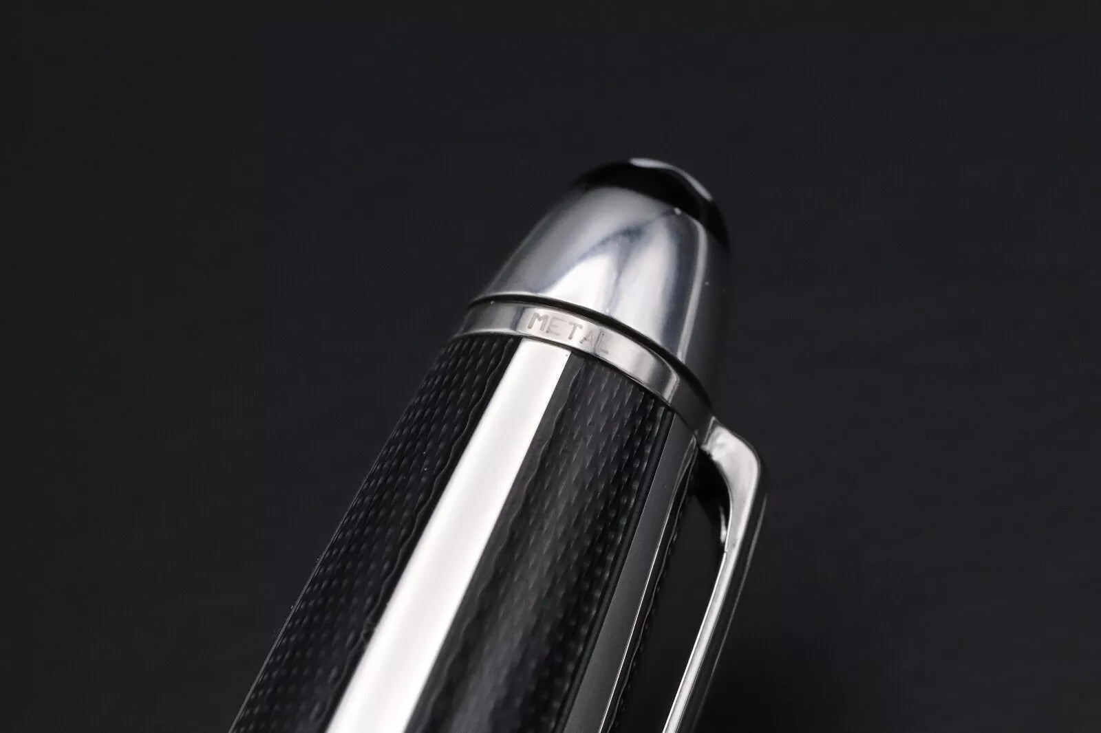 Montblanc Meisterstuck 146 LeGrand Silver Fibre Guilloche Fountain Pen - UNUSED image 7