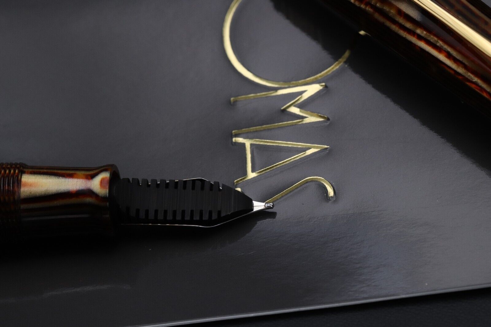 Omas Paragon Arco Bronze Gold Trim Fountain Pen - OMD Nib image 4