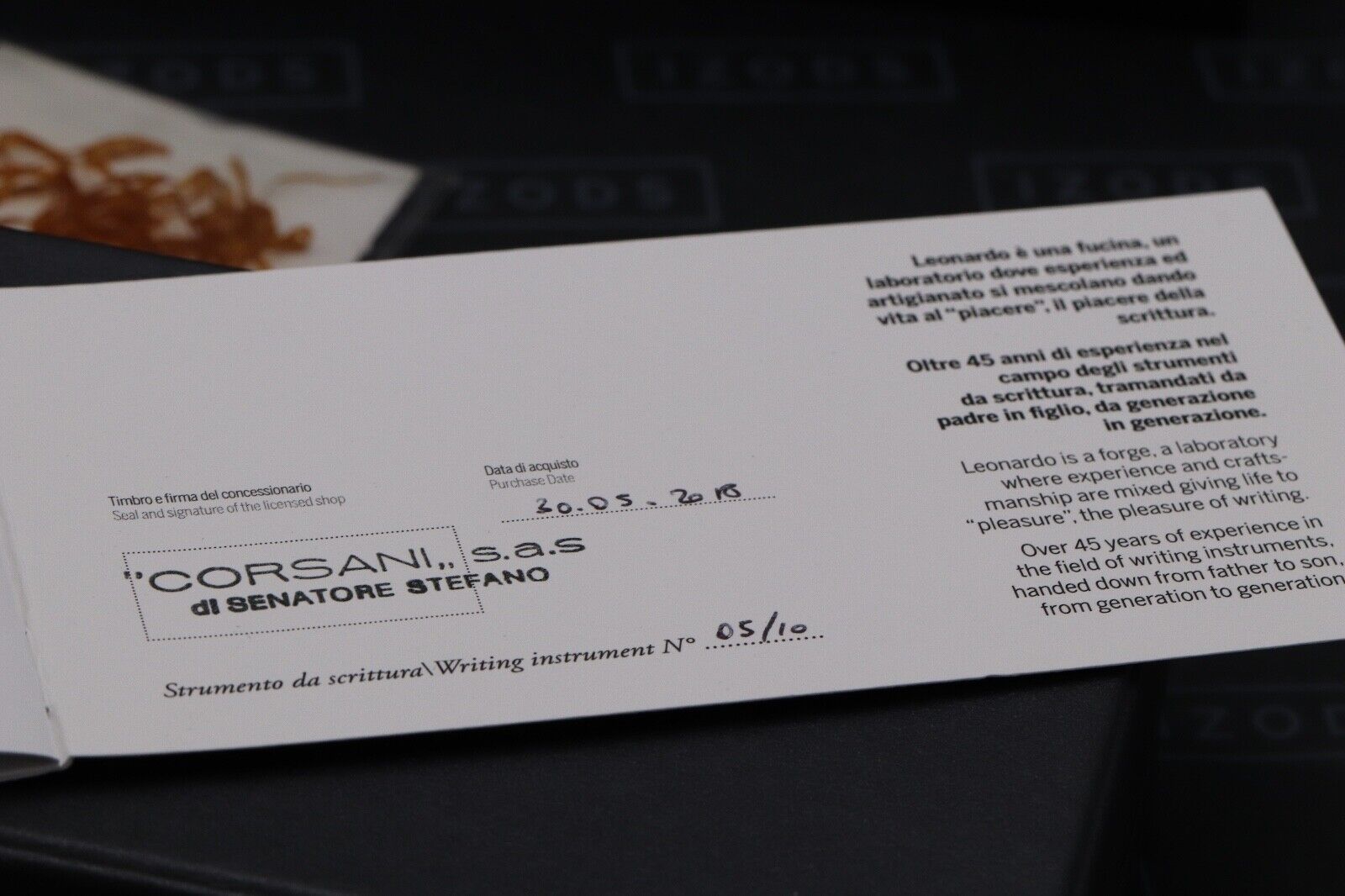 Leonardo Momento Zero Arco Bronze Celluloid LE10 Fountain Pen image 8