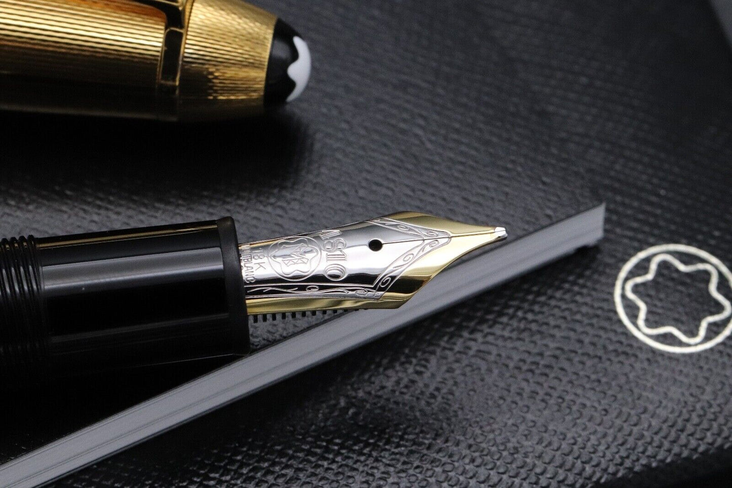 Montblanc Meisterstuck 146 LeGrand Barley Vermeil Fountain Pen - Broad Nib image 2