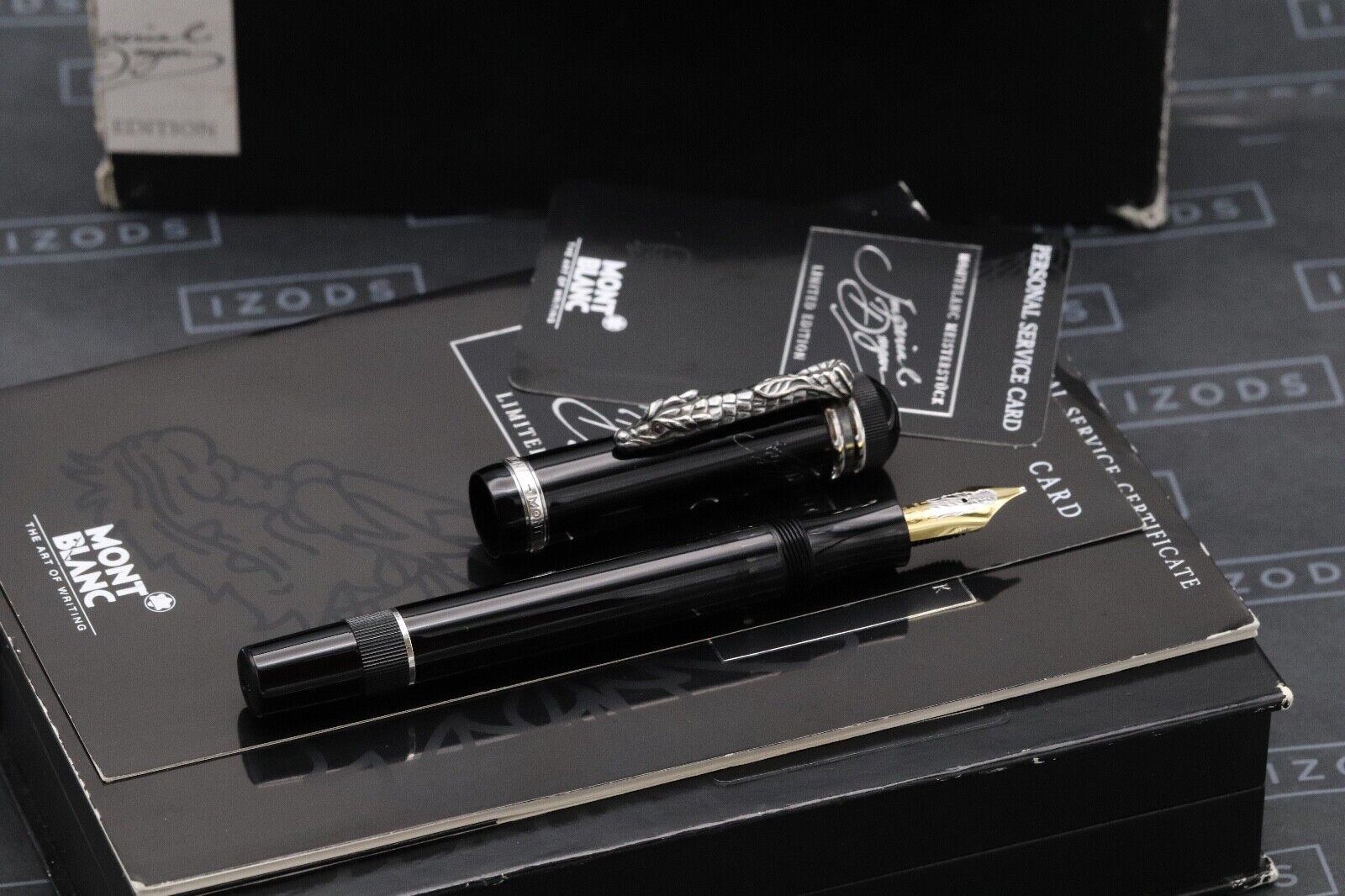 Montblanc Writers Edition Imperial Dragon Fountain Pen - Broad Nib image 1