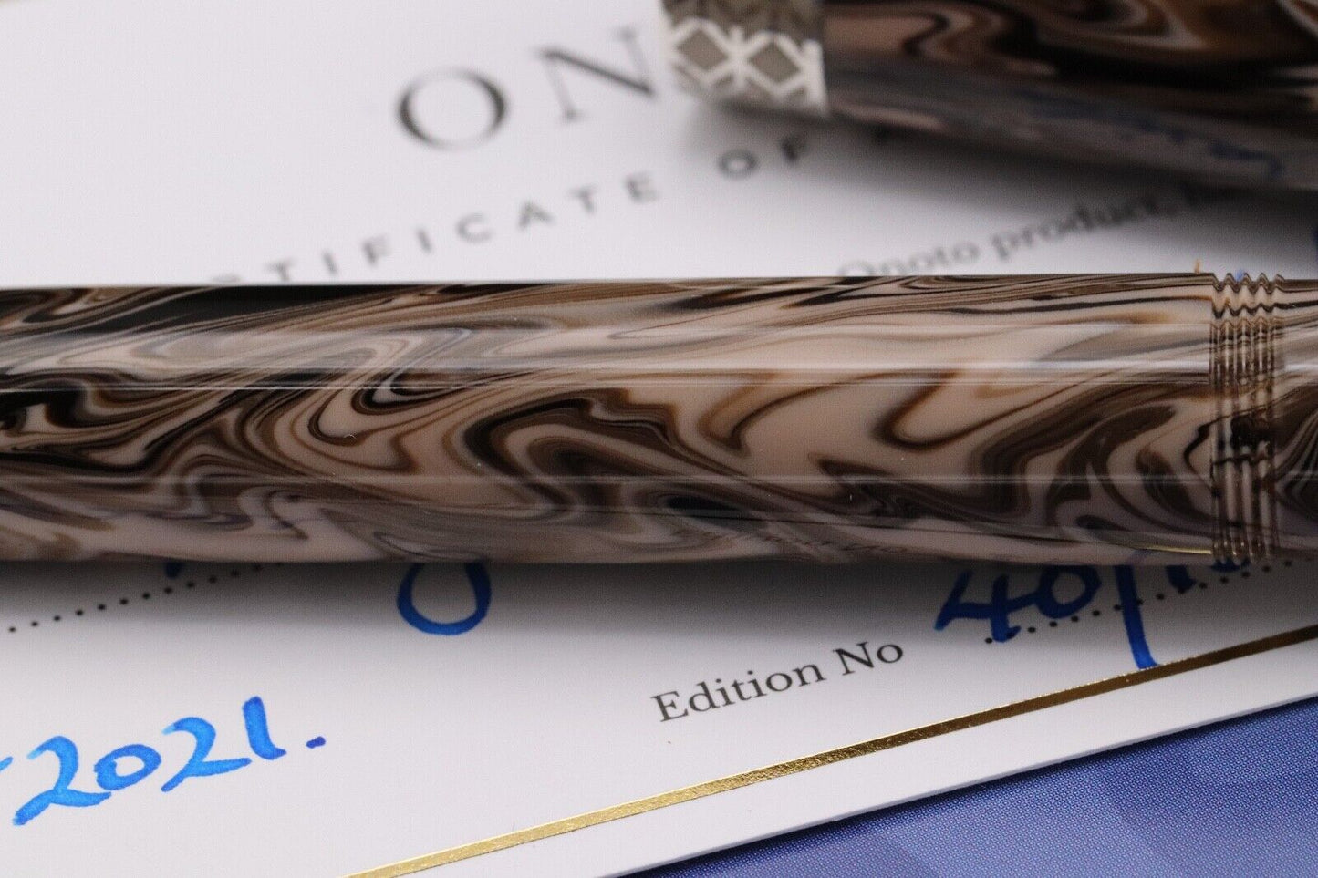 Onoto Magna Arabica Custom Fountain Pen - #8 18k CI Sorowka Nib image 3