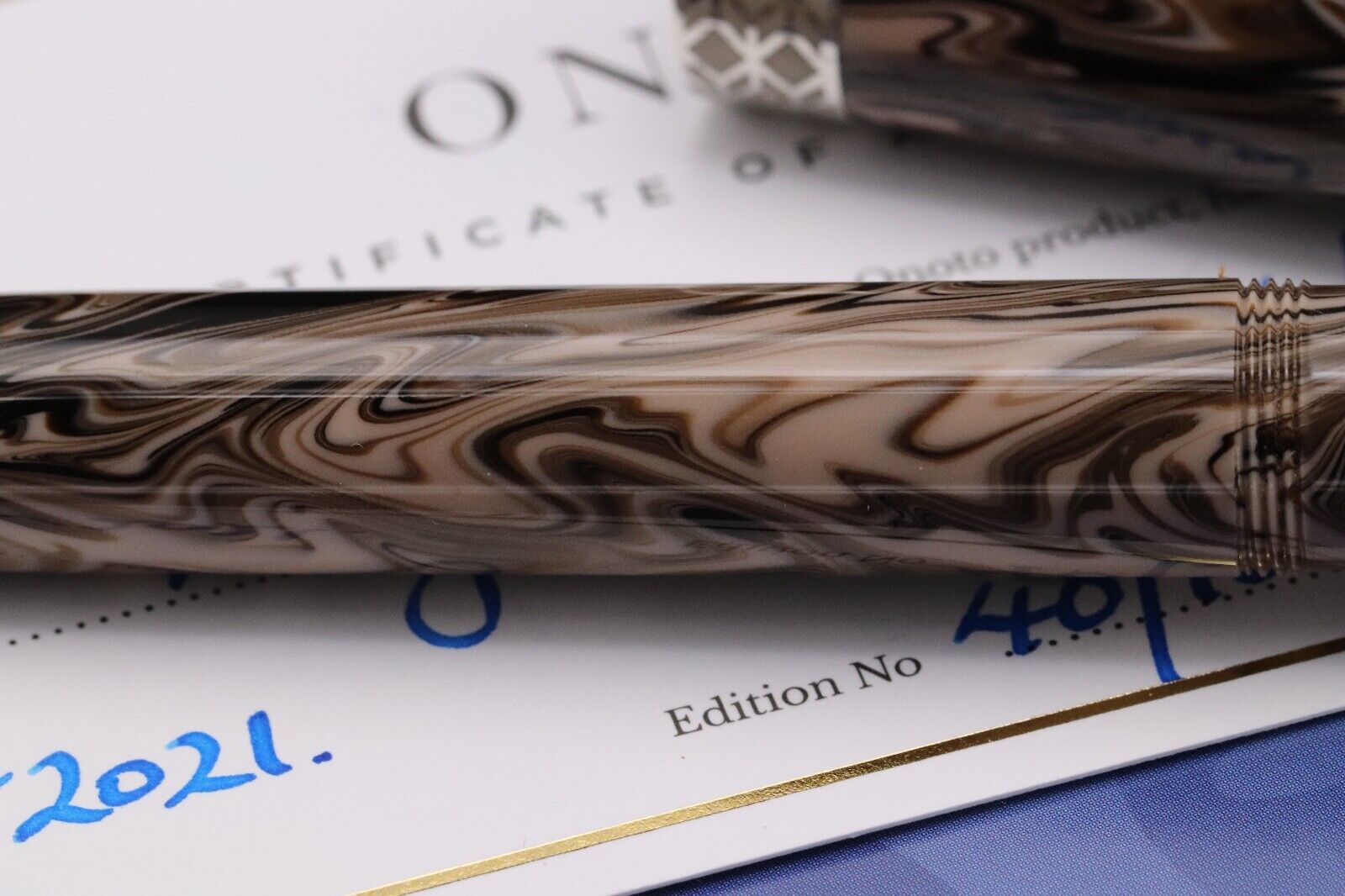 Onoto Magna Arabica Custom Fountain Pen - #8 18k CI Sorowka Nib image 3
