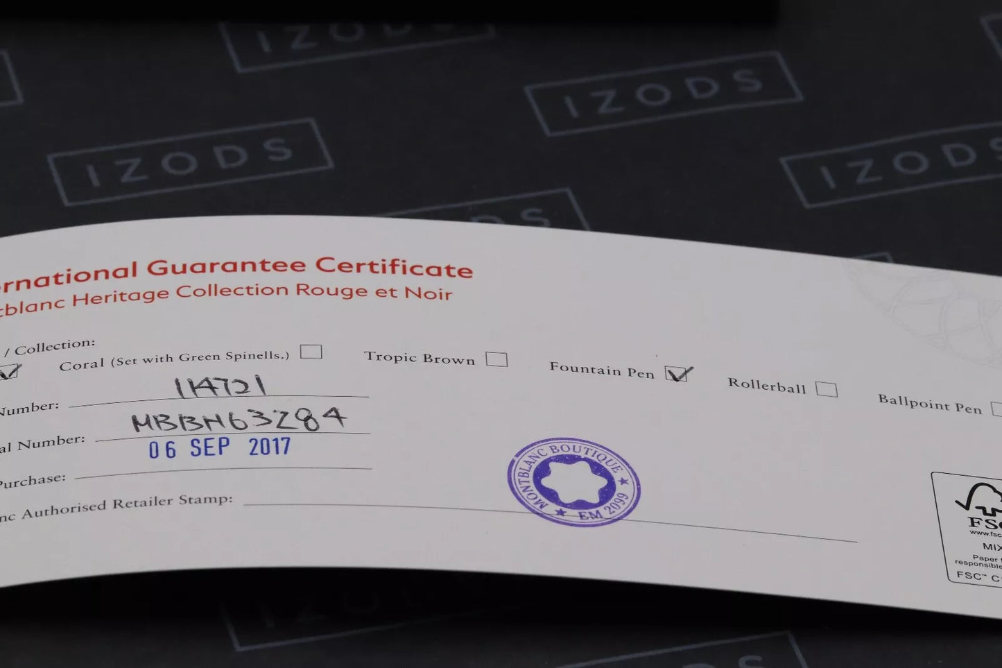 Montblanc Heritage Rouge et Noir Black SE Fountain Pen image 8