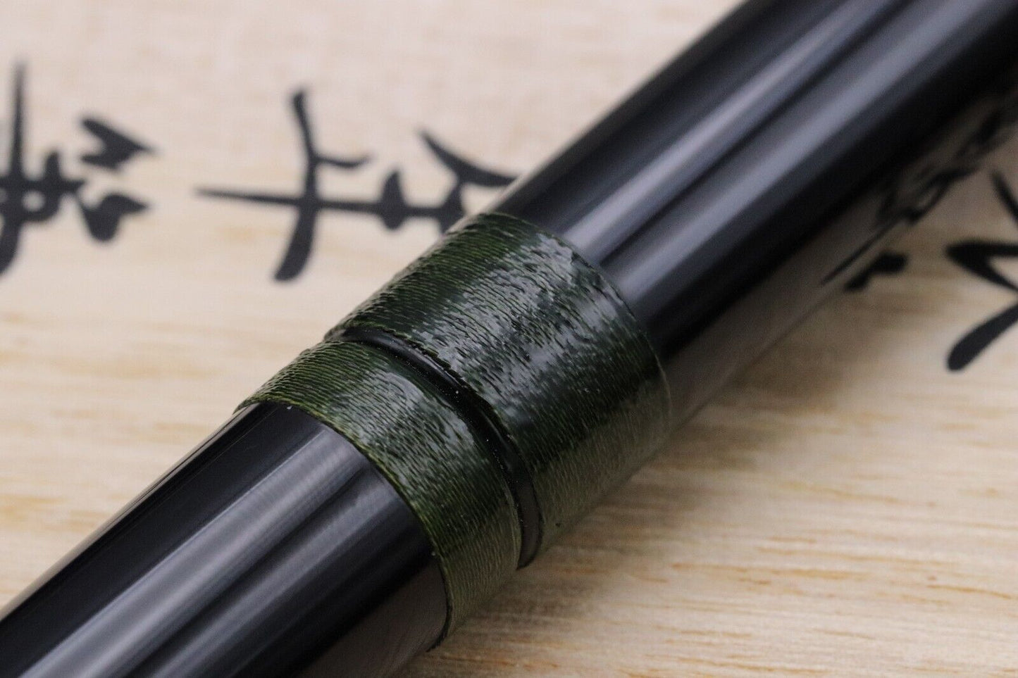 Nakaya Long Piccolo Midori-Tamenuri String Rolled Fountain Pen - UNUSED image 3
