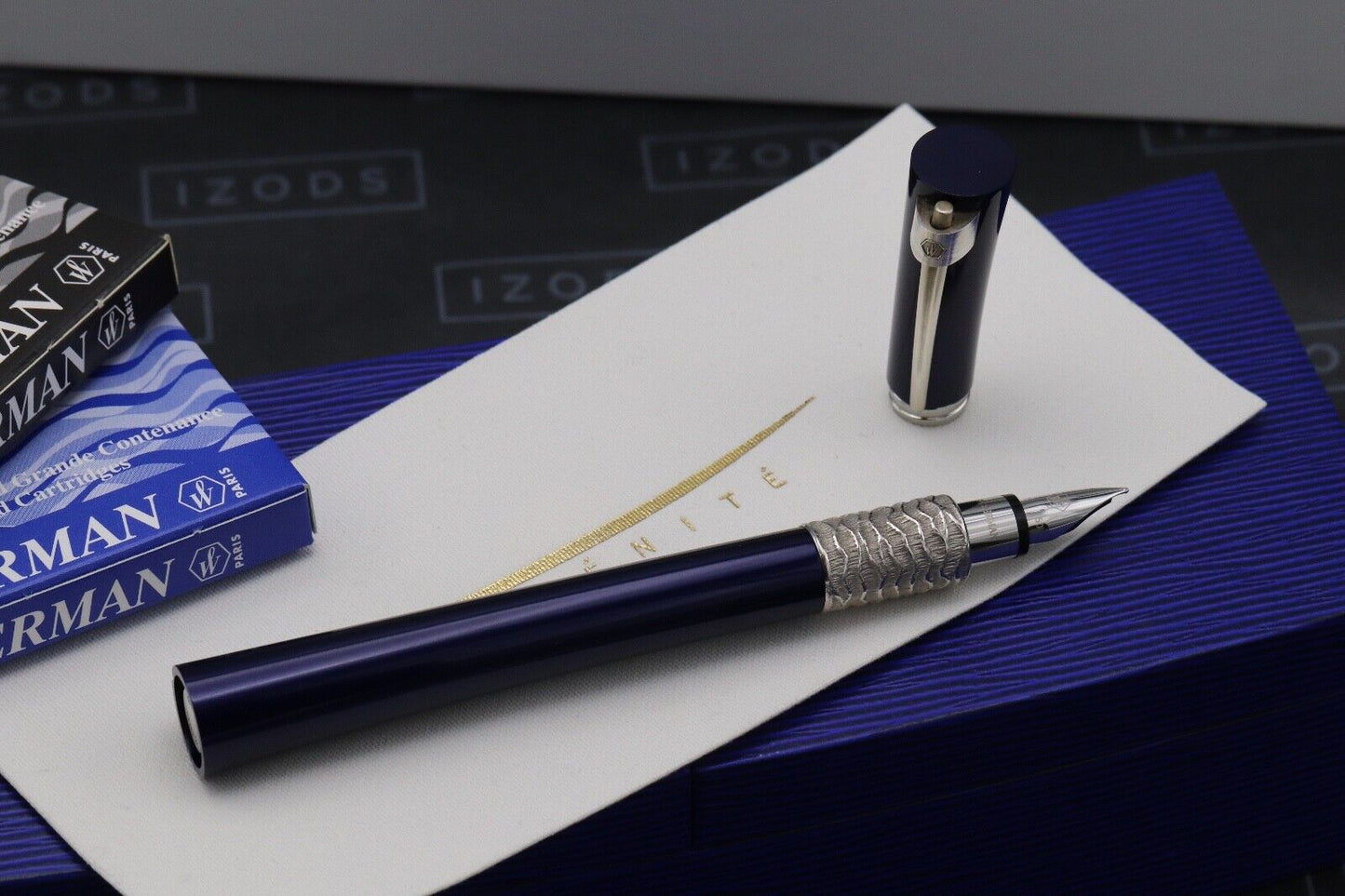 Waterman Serenite Blue Fountain Pen - Rare Sample Marked Pen image 1