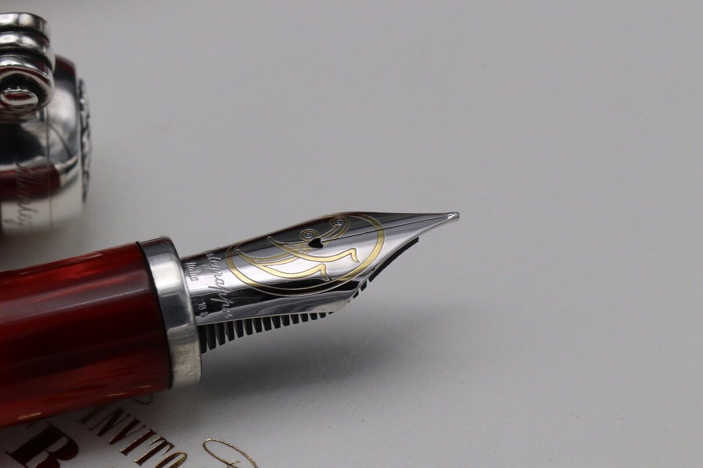 Montegrappa Invito A La Traviata Celluloid Silver Limited Edition Fountain Pen image 3