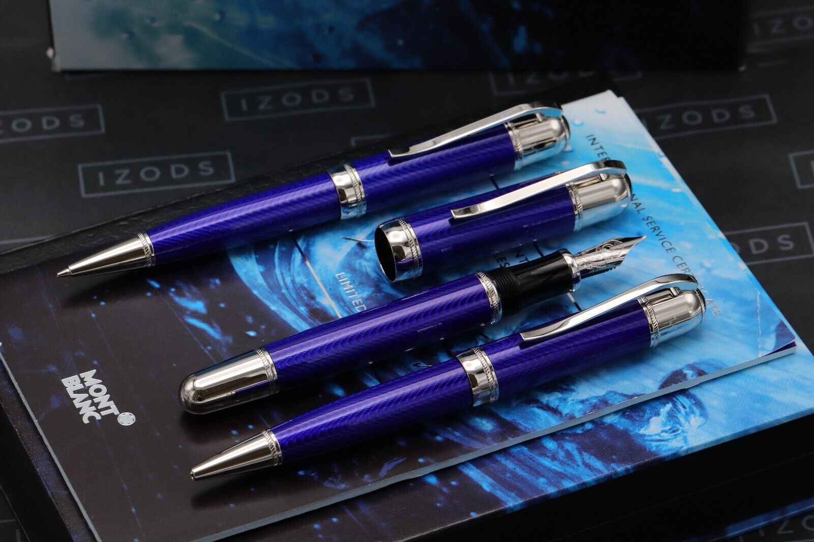 Montblanc Writers Edition Jules Verne Set - FP, MP, BP - UNUSED image 1