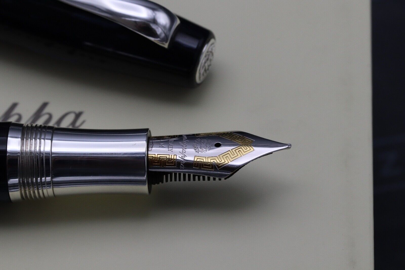 Montegrappa Extra 1st Edition Dark Blue Celluloid Fountain Pen image 2