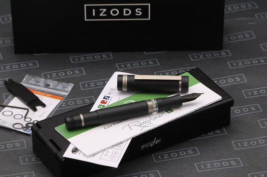 Conid Bulkfiller Regular Delrin Titanium Fountain Pen - #6 Black Ti EF Nib image 0