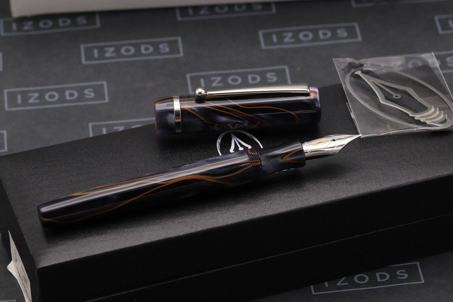 Edison Pen Co Beaumont Twilight Embers Fountain Pen - 18k Medium Nib image 1