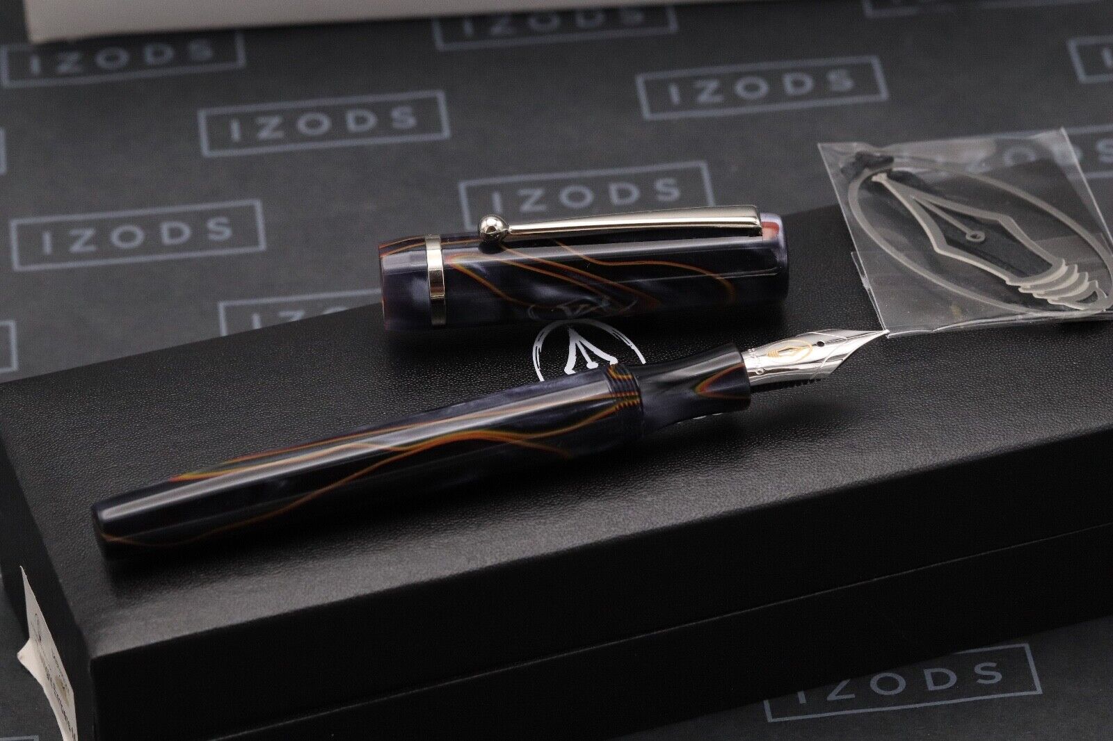 Edison Pen Co Beaumont Twilight Embers Fountain Pen - 18k Medium Nib image 1