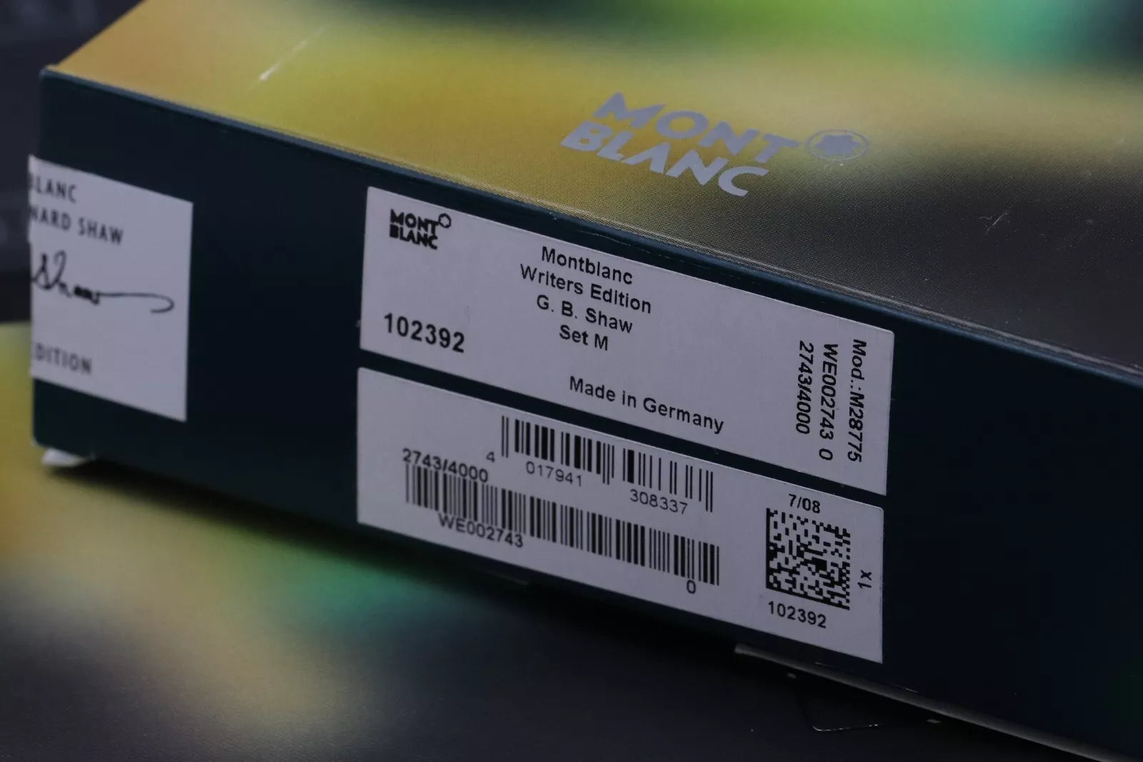 Montblanc Writers Edition George Bernard Shaw FP, BP, MP Set - UNUSED image 9