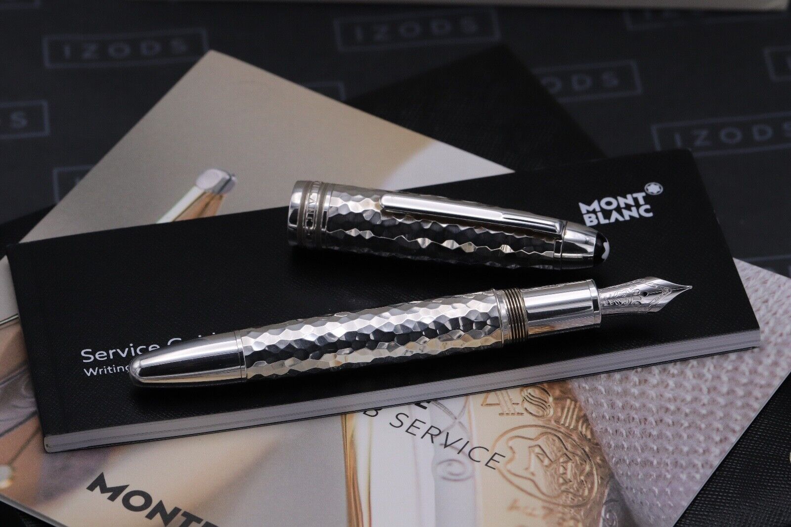 Montblanc Meisterstuck LeGrand Martele Silver Fountain Pen - Fine Nib image 1