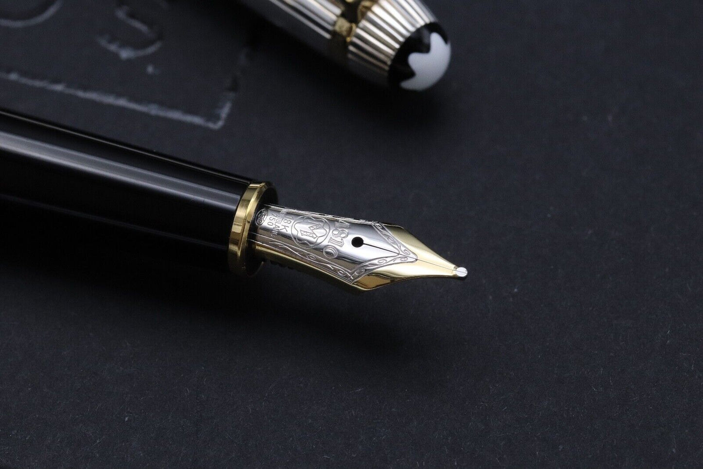 Montblanc Meisterstuck 144 Classique AG925 Solitaire Pinstripe Fountain Pen image 2