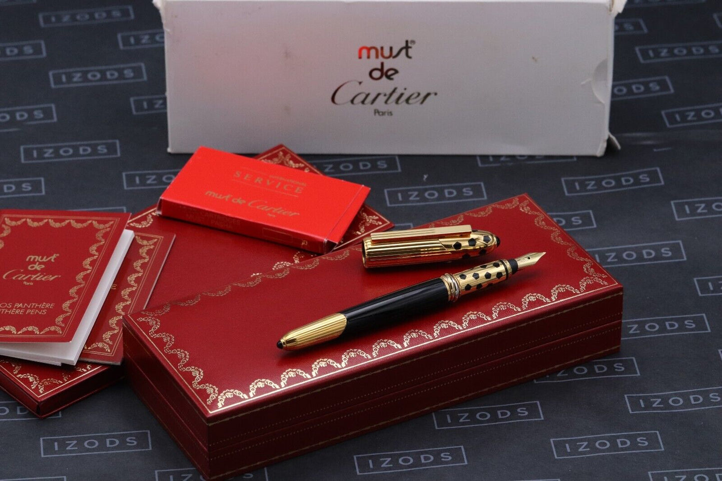 Cartier Panthere de Cartier Black Gold-Plated Fountain Pen - UNUSED - 1990 image 0