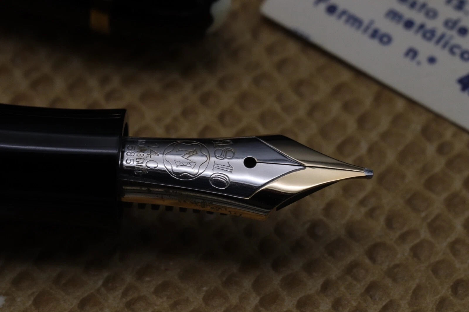 Montblanc Meisterstuck 146 Celluloid 1950s Gold Coated Fountain Pen image 2
