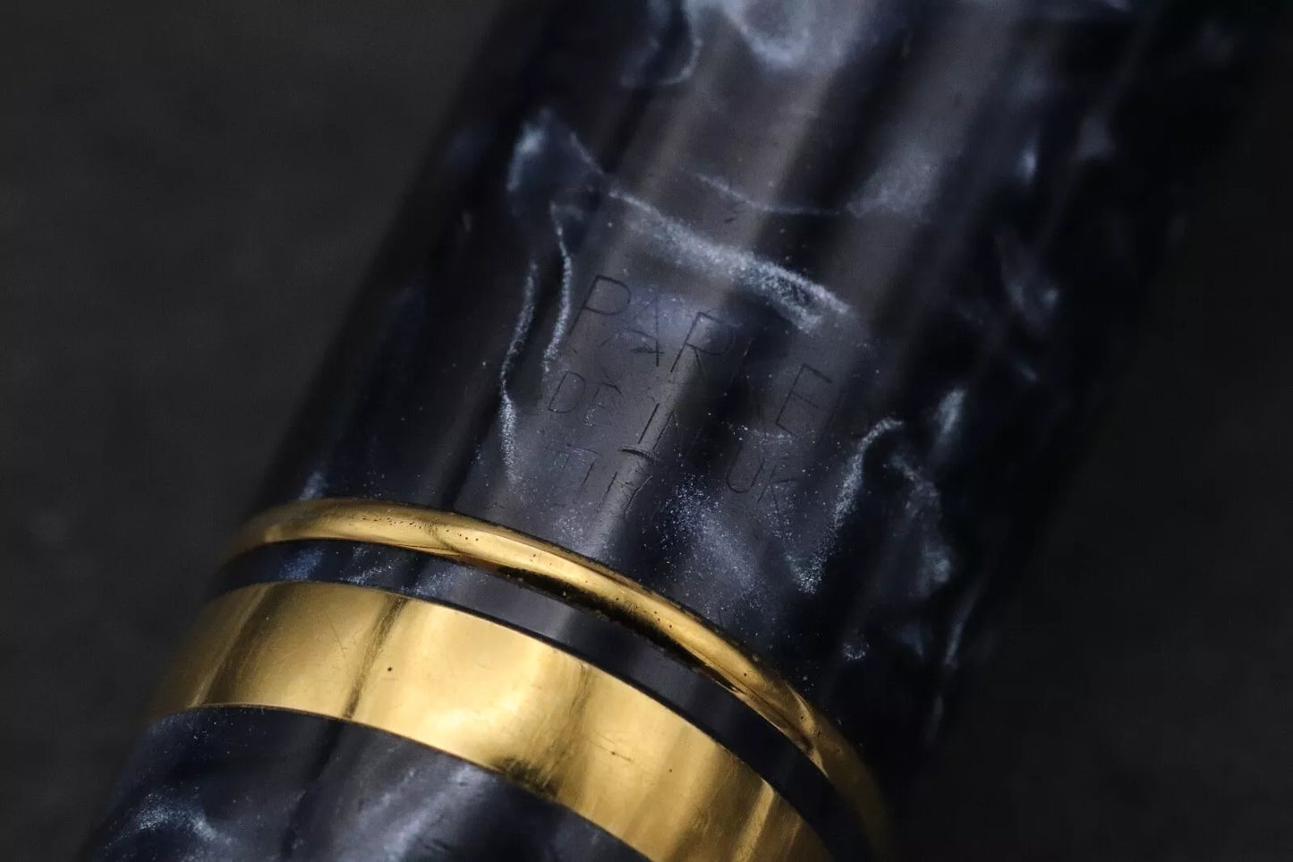 Parker Duofold Centennial Blue Marble Fountain Pen - MK1 - 1991 image 5